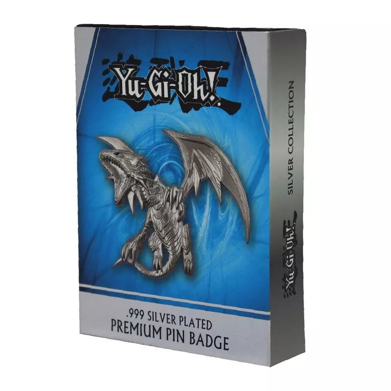 Silver Plated Blue Eyes White Dragon Premium Pin Badge