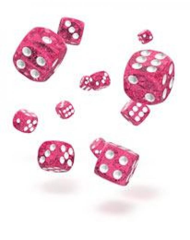 Oakie Doakie Dice W6 Würfel 12 mm Speckled - Rosa (36)