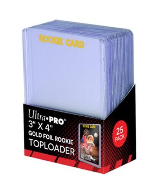 UP - TOPLOADER - 3" X 4" ROOKIE GOLD (25 PIECES)